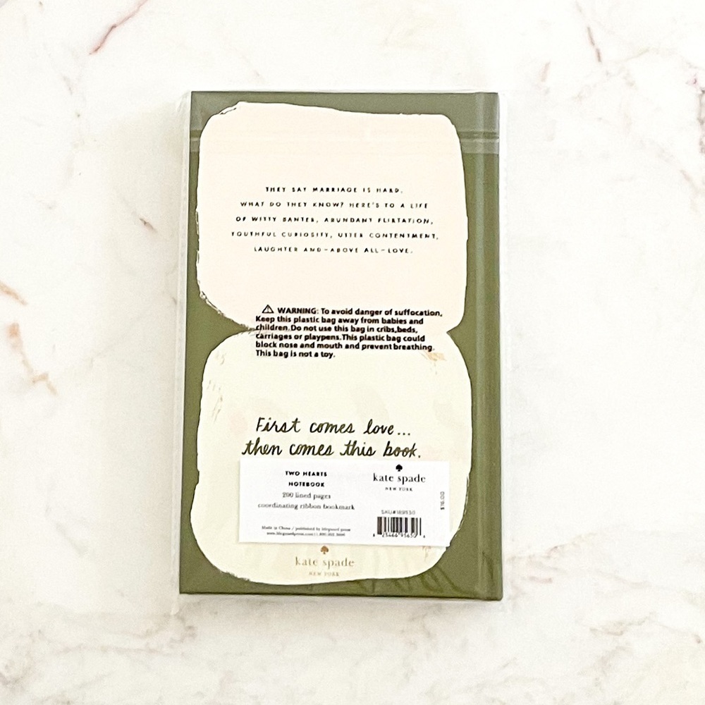 Kate Spade New York Two Hearts Notebook NEW - Picture 3 of 3